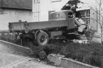 Verunfallter Lastwagen, 1950